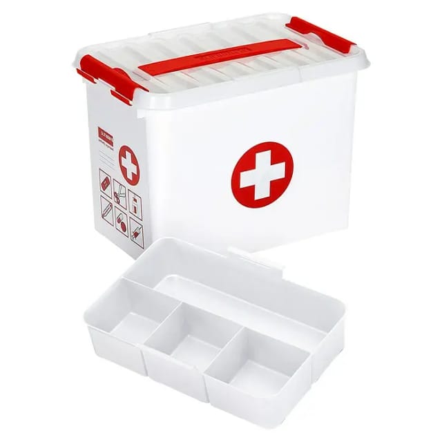 Sunware ErsteHilfe-Box inklusive Deckel 9 L 30 x 20 x 22 cm Boxen, Körbchen & Kisten