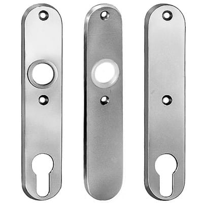 FP - Zyl.-Kurzschild 480Z m.Zyl.-Lochung,rd.Form Leichtmetall silberfarbig