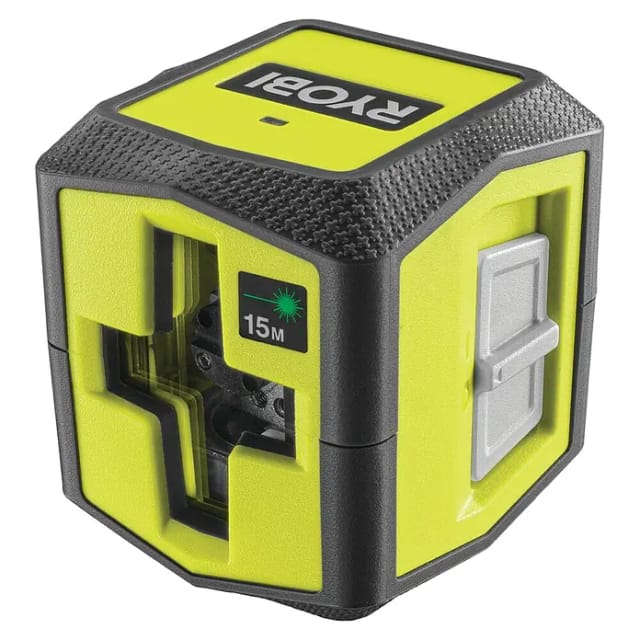 Ryobi - RBCLLG1 Grüner Laser-Nivellierlaser, 2 Linien, 15 m, selbstnivellierend, 3. Klasse 2 1 mW