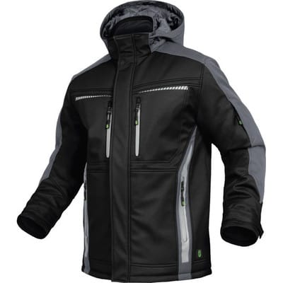 Leibwächter Winter-Softshelljacke Flex-Line Gr. 2XL schwarz/grau