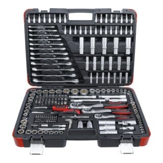 Steckschlüssel-Satz Antrieb 6,3 mm (1/4') / 10 mm (3/8') / 12,5 mm (1/2') 216-tlg.