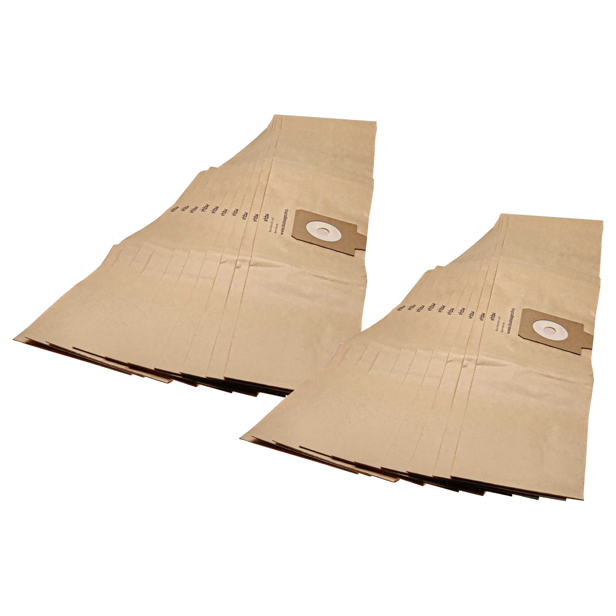 20x Staubsaugerbeutel kompatibel mit Electrolux 920, 921, 922, 923, 925, 930, 945, 951, 990, DP9000, DP-9000 Staubsauger - Papier, sandfarben - Vhbw