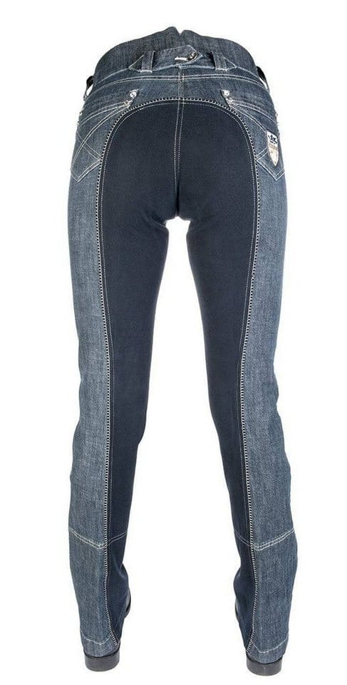 54, Jeans Und Marineblau: Atmungsaktive Damen-reithose Mit Innenbein-verstärkungen Modell Jodhpur Miss Blink