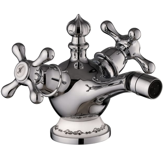Paulgurkes Bidet Armatur Nostalgie Antik Zweigriffmischer Aufputzarmatur Retro