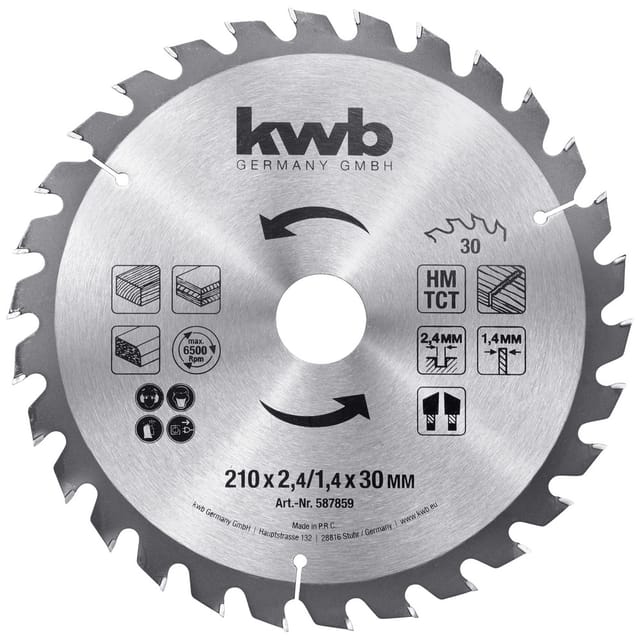 kwb 587859 Kreissägeblatt 210 x 30 mm 1 St.