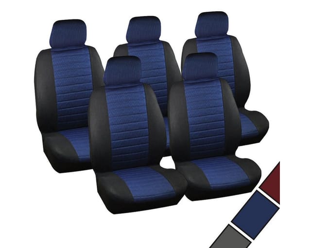 5er Set Sitzbezug Einzelbezug für van Schwarz-Blau - Woltu