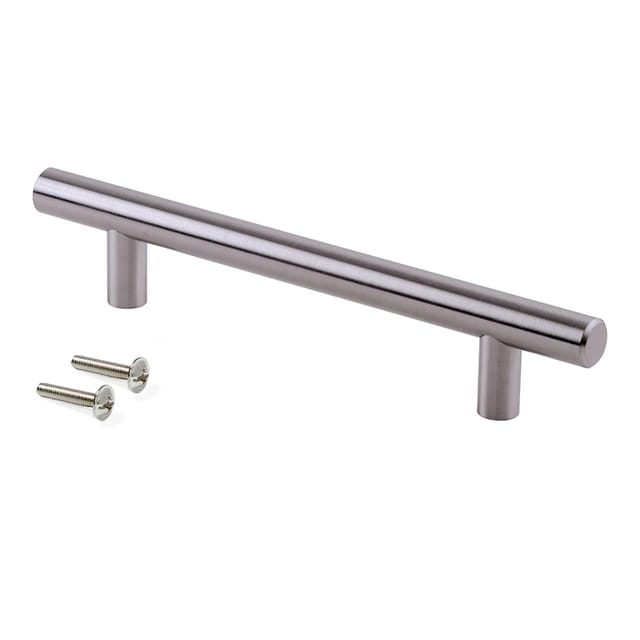 Emuca - Möbelgriff Orlando, L188mm, 128mm Achsenabstand, Stahl, Nickel satiniert
