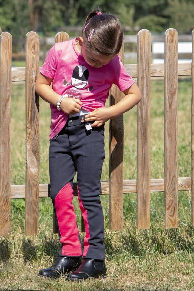 10/11 Anni , Marineblau Und Türkis 6952: Kindersommer-reithose My First Hkm