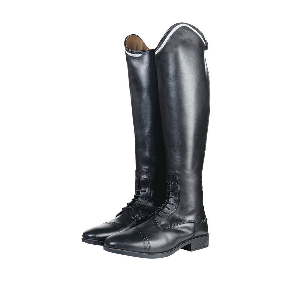 34, Schwarz 9100: Kinder Reitstiefel Aus Leder Mit Elastischem Einsatz Valencia Stil Lang/schmal Bild 3