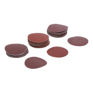Schleifblatt-Satz für Exzenterschleifer ø 50 mm k 60 - 80 - 120 30-tlg.