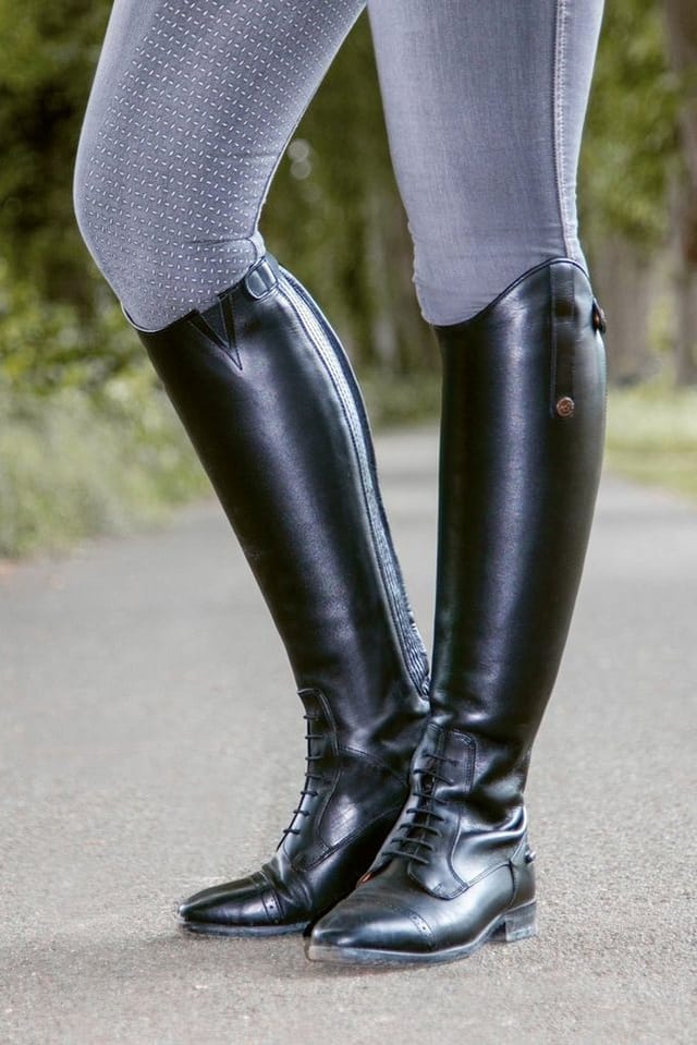 37, Schwarz 9100: Damen- Und Herren-reitstiefel Modell Valencia Standardhöhe/-breite