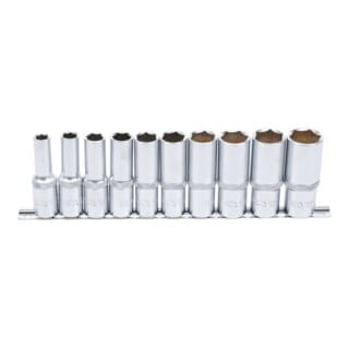 Bgs Technic - Steckschlüssel-Einsatz-Satz Sechskant, tief Antrieb Innenvierkant 12,5 mm (1/2') Zollgrößen 10-tlg.