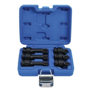 Bgs Technic - Kraft-Bit-Einsatz-Satz Antrieb Innenvierkant 12,5 mm (1/2') Innenvielzahn (für xzn) M14 - M18 6-tlg.