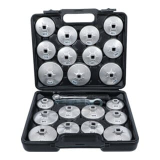 Bgs Technic - lfilterschlüssel-Satz Aluminium-Druckguss Antrieb Innenvierkant 12,5 mm (1/2') 23-tlg.