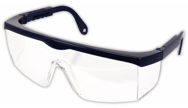 Schutzbrille mit verstellbarem Bügel transparent