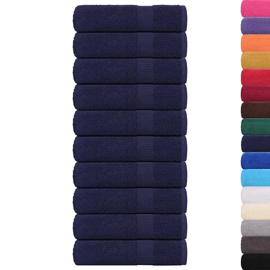 Handtücher 10 Stk. Marineblau 50x100 Cm 360 G/m² 100% Baumwolle Vidaxl