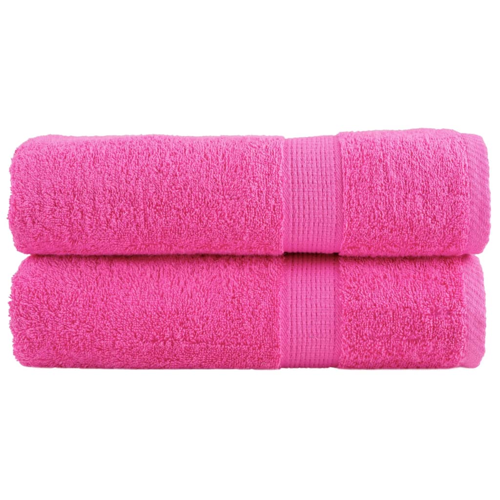 Premium-duschtücher Solund 2 Stk. Rosa 70x140 Cm 600 G/m² Vidaxl