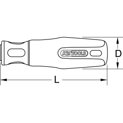 Ks Tools 161.0010 Feilenheft, Rechteckaufnahme, 120mm