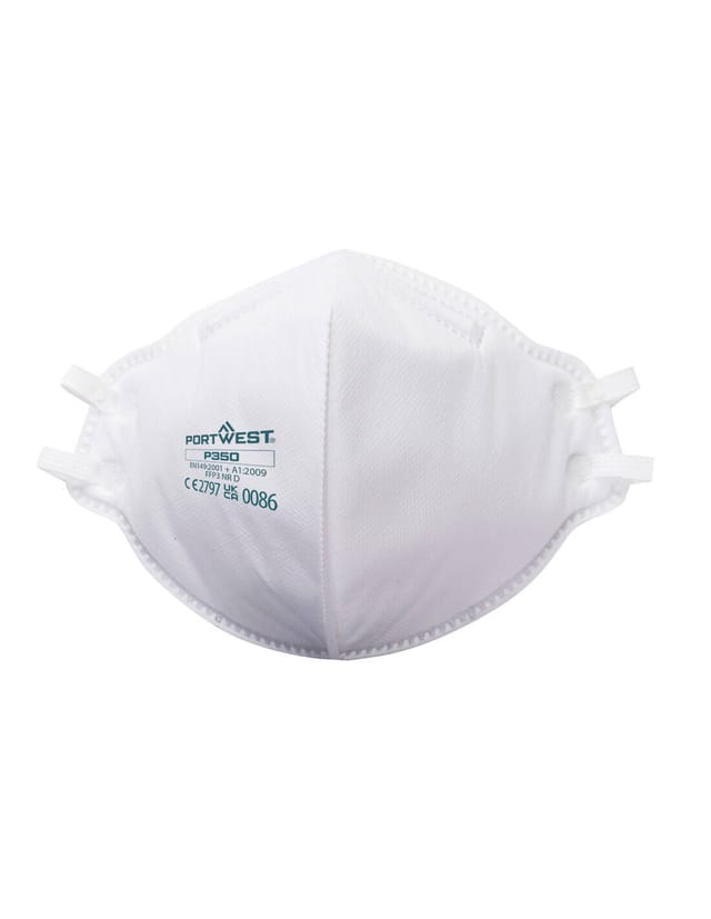 Schachtel mit 20 faltbaren Plattenmasken FFP3 Dolomit Weiß