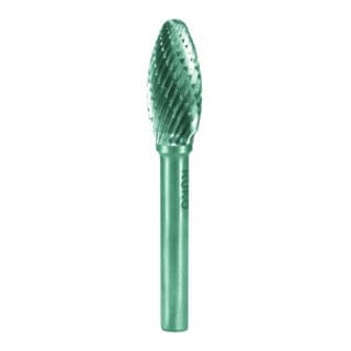 Hartmetall-Frässtift flh ø 3 mm Kopflänge 6 mm Schaft-Ø 3 mm Verzahnung kvz 4 - 116216 - Ruko