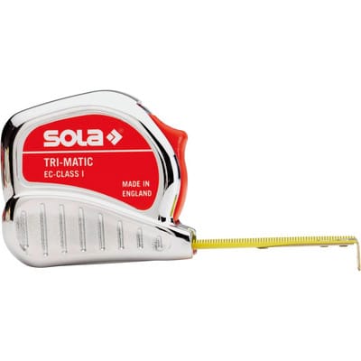 Trimatic Rollbandmaß mit EG-Prüfzeichen (Genauigkeit 1) Rollmeter 3m - Sola