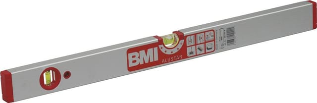 Wasserwaage ALUSTAR, Aluminium 100cm, Genauigkeit 0,5mm/m, m.Magnet