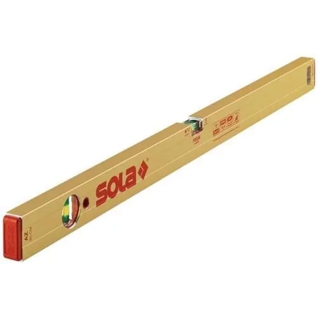 Azb Wasserwaage 400 mm Libelle Waagrecht- und Senkrecht Alu goldeloxiert - Sola
