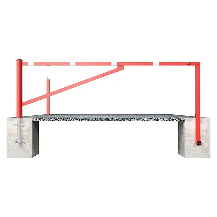 Schake Drehschranke (Mit Diagonalverstrebung, Art Schloss: Profilzylinderschloss, Länge: 3 m)