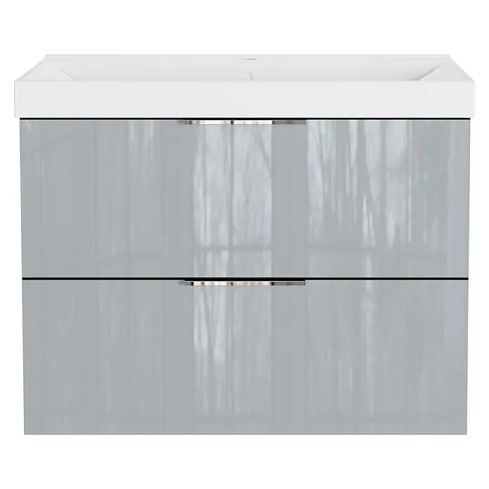 Germania Waschtischunterschrank GW-CELANO (B x T x H: 81 x 46 x 65 cm, Graphit/Silbergrau)