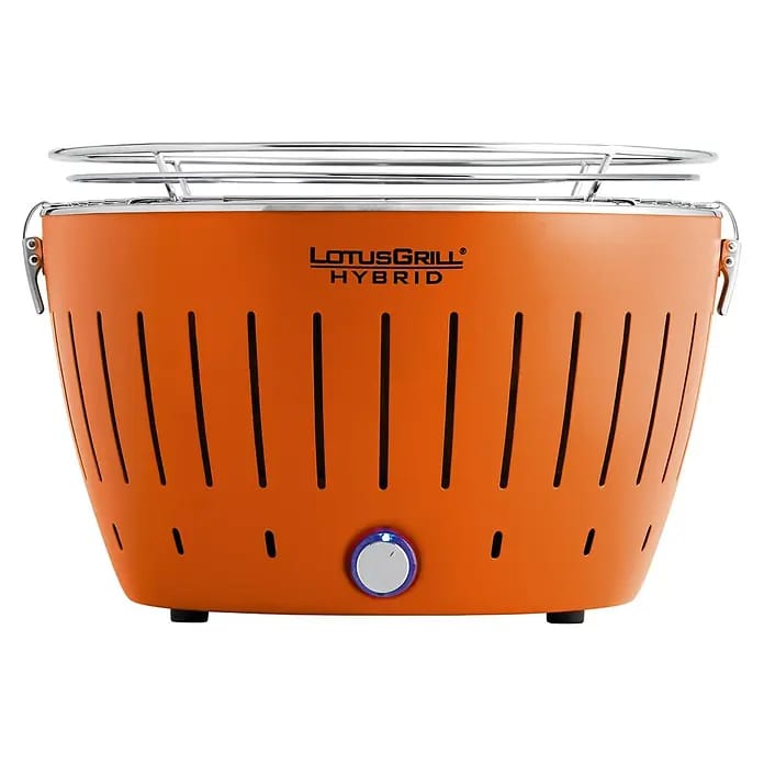 LotusGrill Hybrid-Grill Classic (Durchmesser Grillfläche: 32 cm, Anzahl Brenner: 1 Stk., Mandarinenorange)