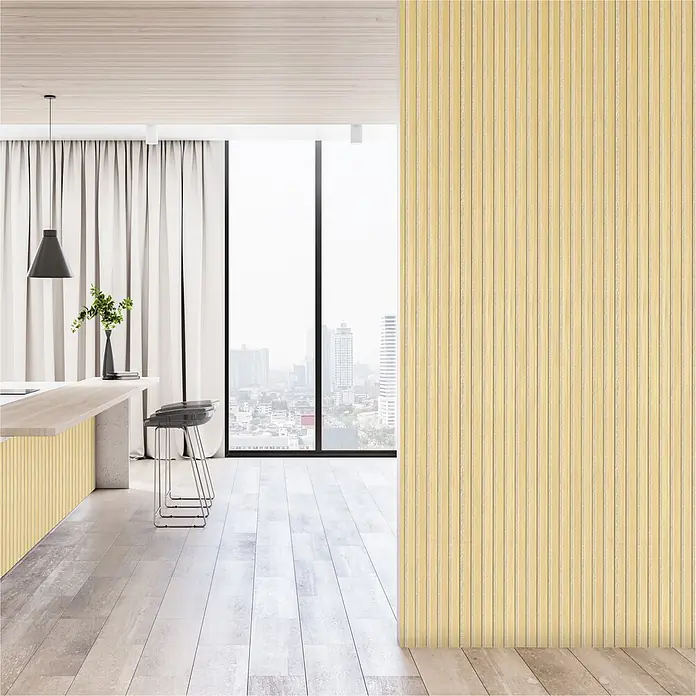 Sonido Akustikpaneel (New Oak Light / beiger Filz, 2.440 x 280 x 18 mm)