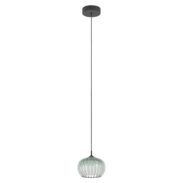 Eglo LED-Pendelleuchte rund (5,3 W, Ø x H: 20 x 110 cm, Grün, Schwarz, Warmweiß)
