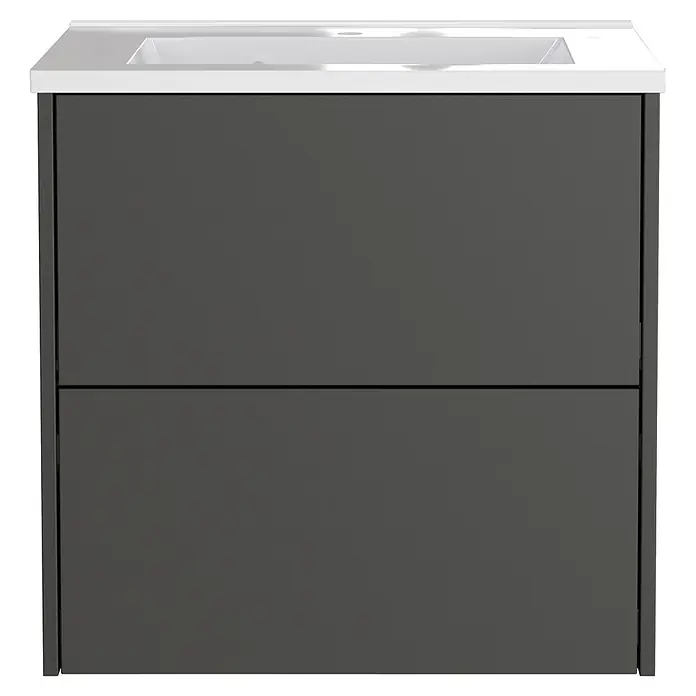 Germania Waschtischunterschrank GW-BODERA (B x T x H: 61 x 46 x 61 cm, Graphit)