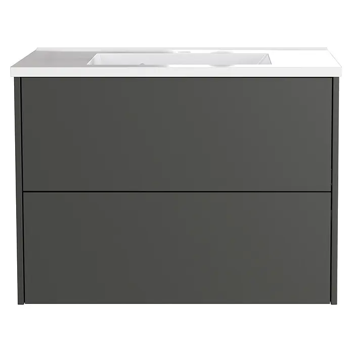 Germania Waschtischunterschrank GW-BODERA (B x T x H: 81 x 46 x 61 cm, Graphit)