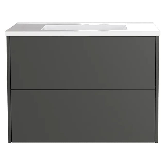 Germania Waschtischunterschrank GW-BODERA (B x T x H: 81 x 46 x 61 cm, Graphit)