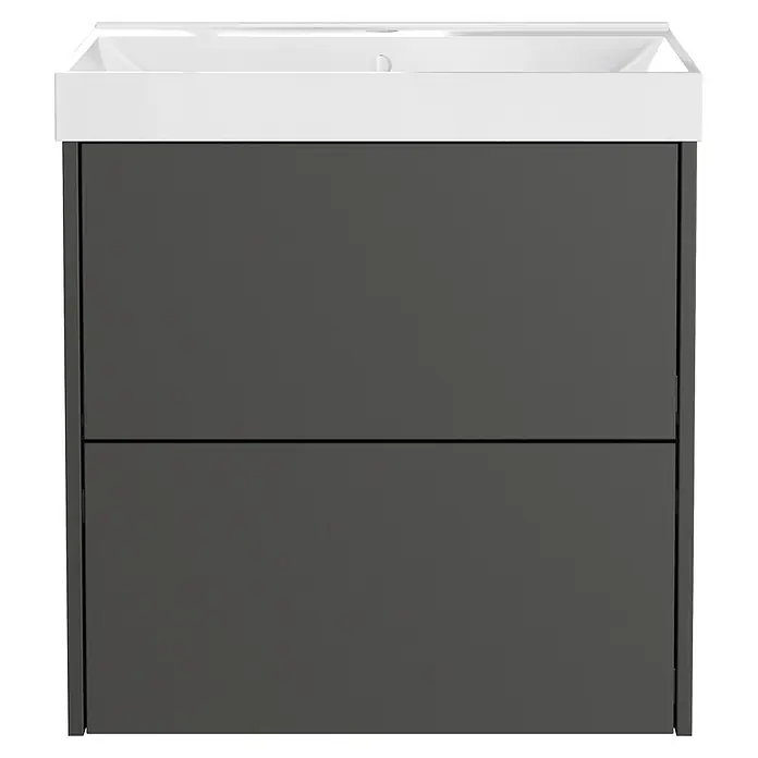 Germania Waschtischunterschrank GW-BODERA (B x T x H: 61 x 46 x 65 cm, Graphit)
