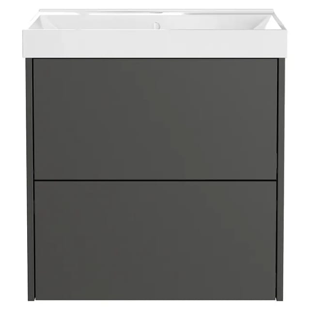 Germania Waschtischunterschrank GW-BODERA (B x T x H: 61 x 46 x 65 cm, Graphit)