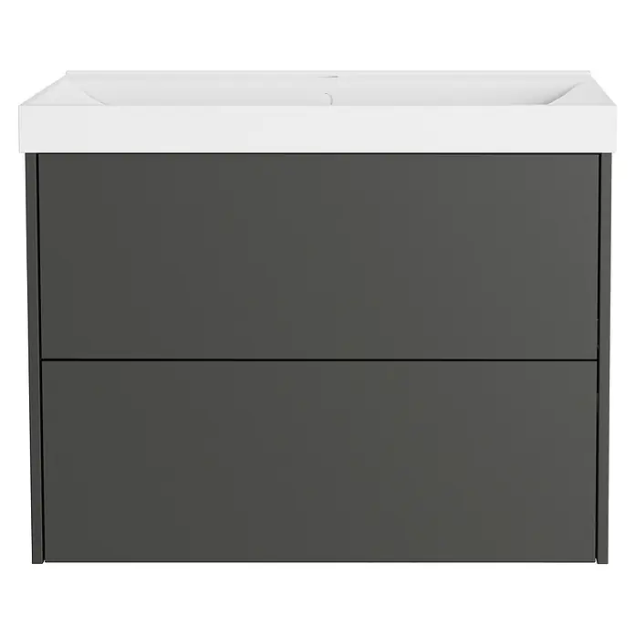 Germania Waschtischunterschrank GW-BODERA (B x T x H: 81 x 46 x 65 cm, Graphit)