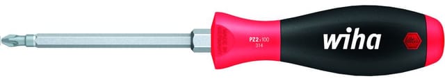 Wiha Schraubendreher SoftFinish® Pozidriv mit Sechskantklinge und Sechskantansatz PZ3 x 150 mm (00778)