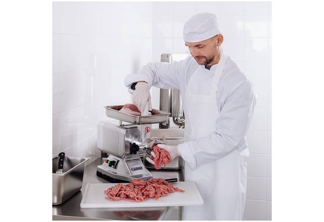 Royal Catering - Fleischwolf Edelstahl 1 Messer 850W 120 Kg h Metzgerei Elektrischer Ladenwolf