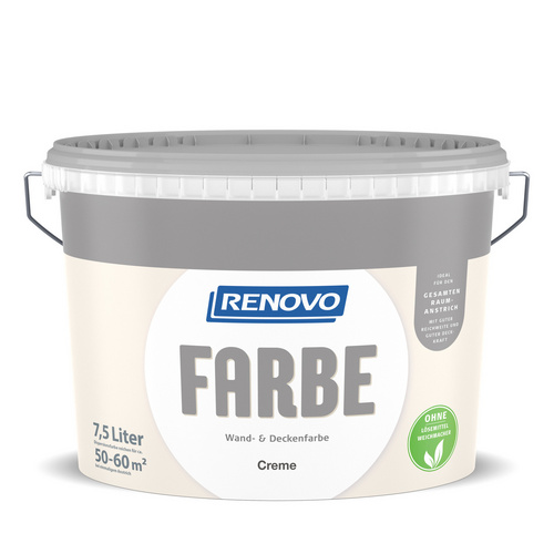 RENOVO Dispersionsfarbe, 7,5 l, creme, matt - beige