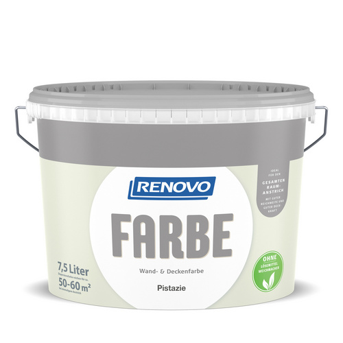 RENOVO Dispersionsfarbe, 7,5 l, pistaziengrün, matt - gruen Bild 2