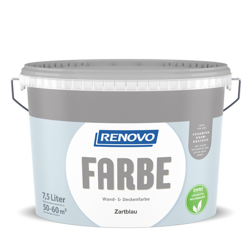 RENOVO Dispersionsfarbe, »Farbe«, 7,5 l, zartblau, matt Bild 2