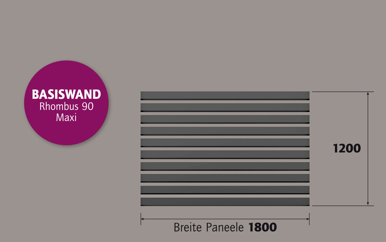 Ambiente Alu-Zaun Rhombus 90 MAXI B x H: 120 cm x 180 cm 22 mm stark Bild 2