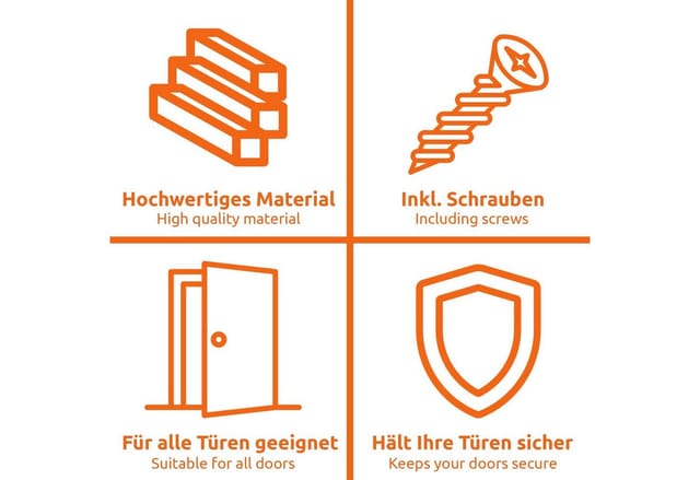 Ecence - 2x Schwarz Scharnier-e Tür-schanier Edelstahl 304 Türband Beschlag Stahlkugel