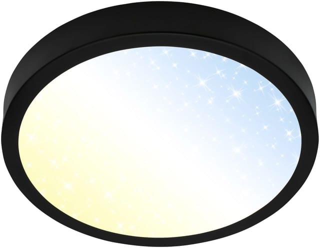 Brilo - led Deckenleuchte Sternenhimmel dimmbar Fernbedienung schwarz Ø28cm ner