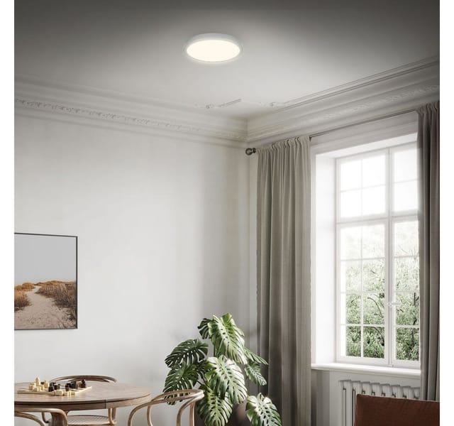 Brilo - led Deckenlampe Aufbauleuchte Werkstattlicht 4000K 16W Ø28cm silber ner