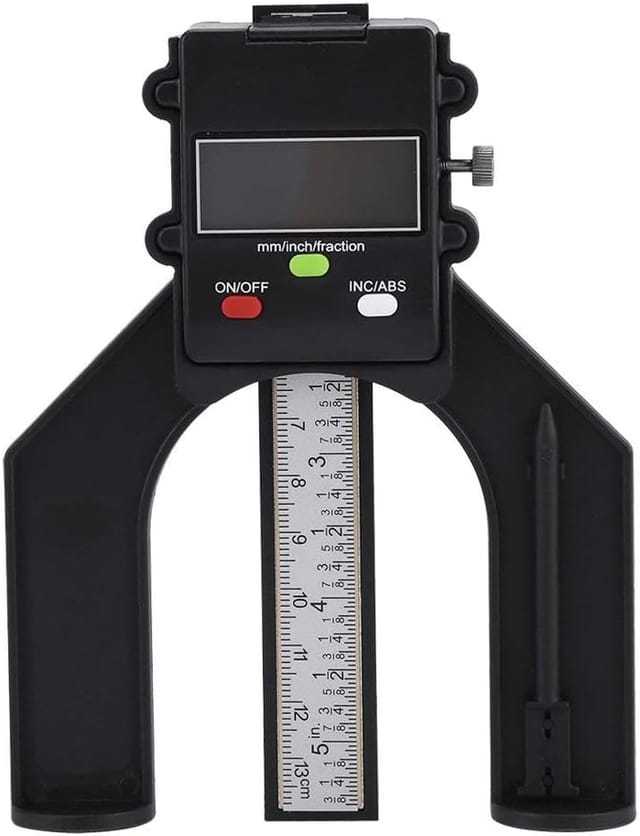 Digitales Höhenmessgerät, 0–80 mm, magnetisch (Batterie nicht im Lieferumfang enthalten), Werkzeug für die Holzbearbeitung