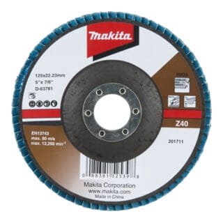Fächerschleifscheibe 125 mm Z40 - D-63781 - Makita