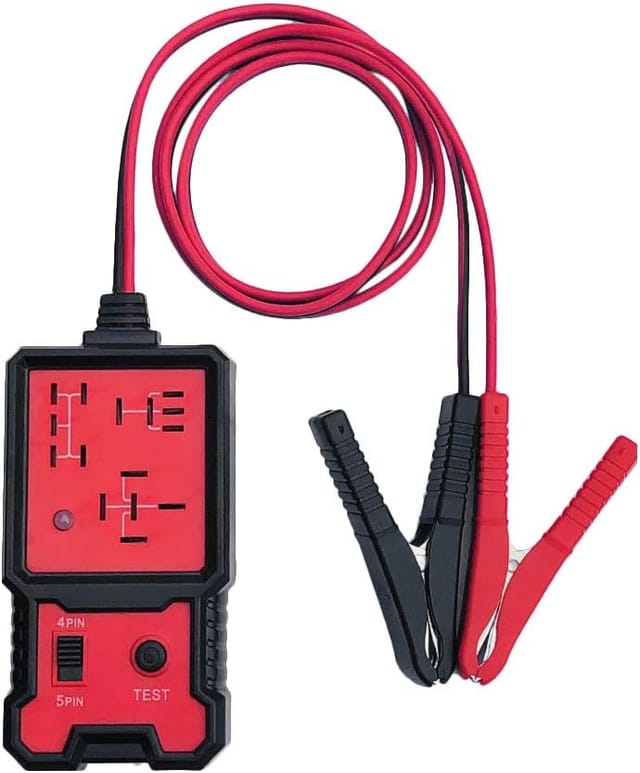 Osqi - Elektronischer Relaistester, 12-V-Autobatterieprüfer mit Clips, Auto-Relais-Diagnosetool